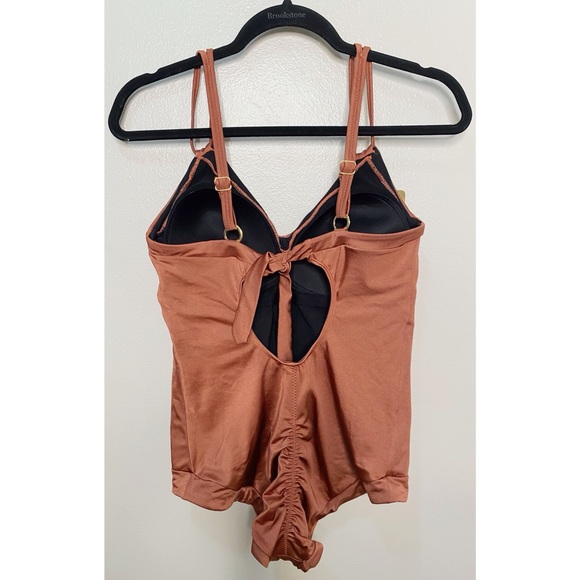 Leonisa Tie-Back Double Strap Sculpting Slimming One-Piece Swimsuit  NWT - Picture 2 of 11